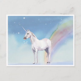 Unicorn och Rainbow Starry Heavens Postcard Vykort