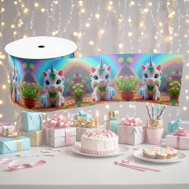 Unicorn och regnbåge i baby, flickors födelsedag