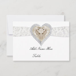 Unicorn och Snöre Bord Place Card Inbjudningar