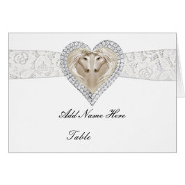 Unicorn och Snöre Bord Place Card OBS Kort