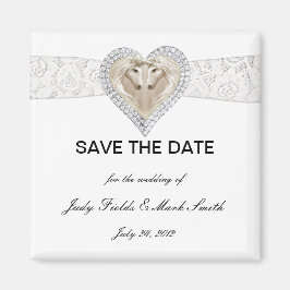 Unicorn och Snöre Spara datum magneter