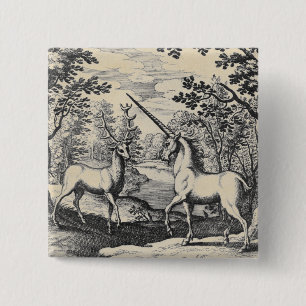 Unicorn och Stag Large Knapp