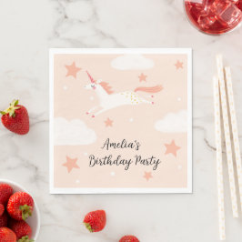 Unicorn och Stars Birthday Pappersservett