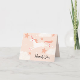 Unicorn och Stars Tack Kort
