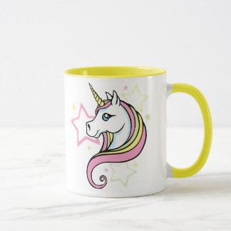 Unicorn och stjärnor mugg