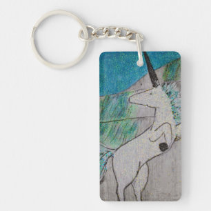 Unicorn och vattenfall nyckelring
