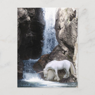 Unicorn och Waterfall Vykort