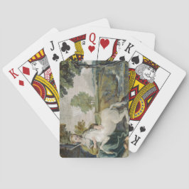 Unicorn och Young Woman (av Domenichino) Casinokort
