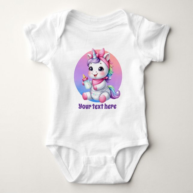 Unicorn of Cute Animal anpassade T Shirt (Framsida)