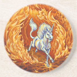 Unicorn of Fire Inslag Fantasy Art Underlägg