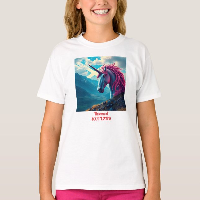 Unicorn of Scotland T Shirt (Framsida)