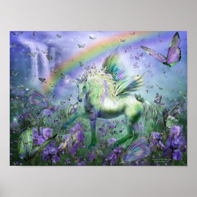 Unicorn of the Butterflies Art Mural/Print Poster (Framsidan)