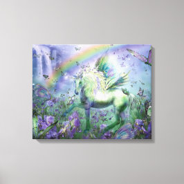 Unicorn of the Butterflies Fine Art Kanvastryck
