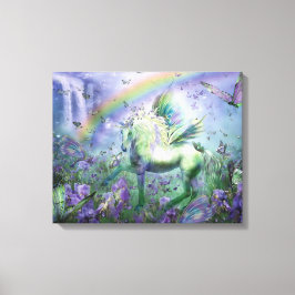 Unicorn of the Butterflies Fine Art Kanvastryck