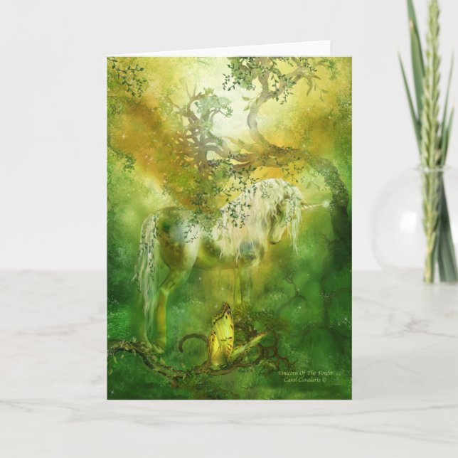 Unicorn of the Forest Art Card Kort (Framsida)
