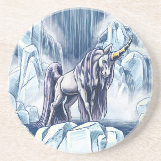 Unicorn of Vatten Inslag Fantasy Art Underlägg