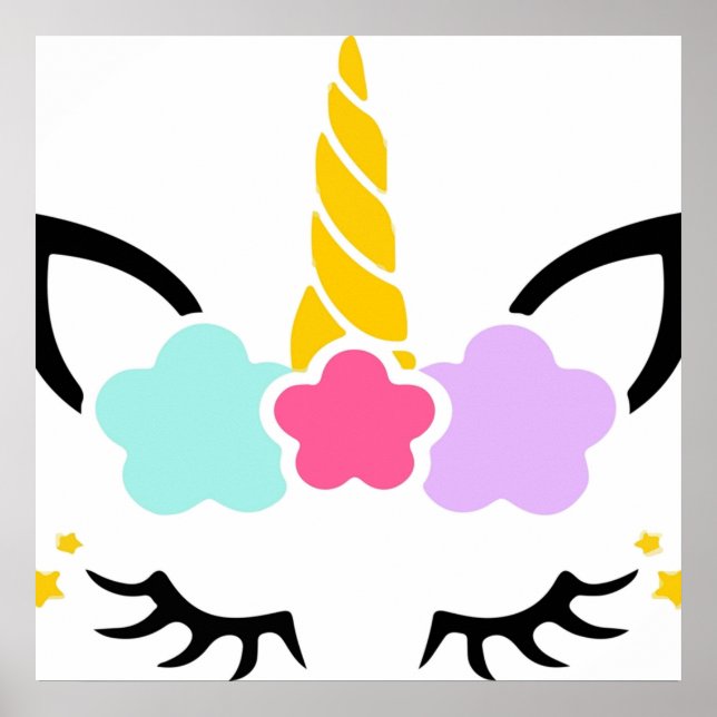 Unicorn öga lash poster (Framsidan)