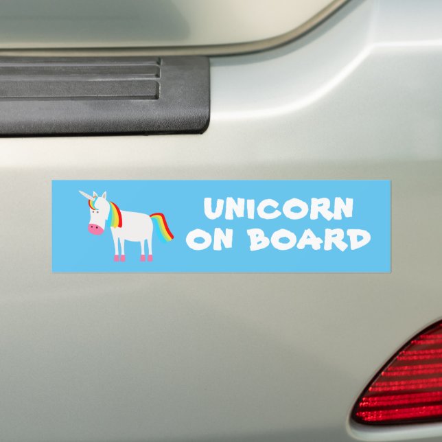 Unicorn ombord bildekal (På Bil)