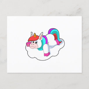 Unicorn on Clouds Vykort