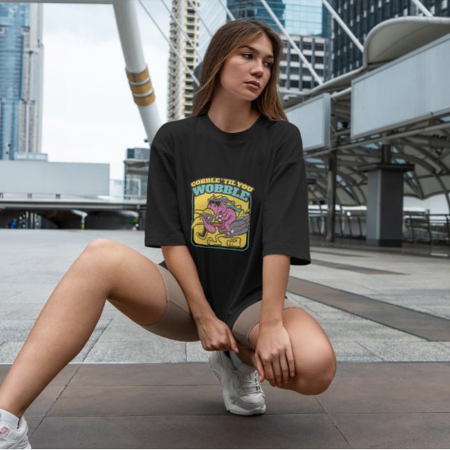 Unicorn on Turkey Tecknad T Shirt (Skapare uppladdad)