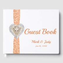 Unicorn Orange Snöre Ribbon Bröllop Guestbook