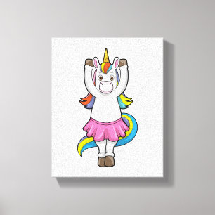 Unicorn på Ballet Dance med Skirt Canvastryck