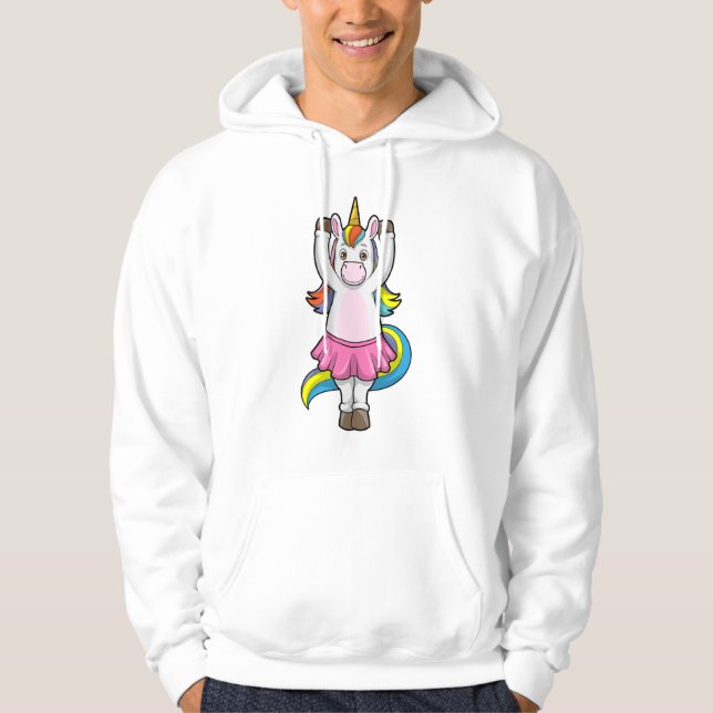 Unicorn på Ballet Dance med Skirt Hoodie (Framsida)
