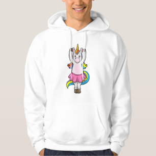 Unicorn på Ballet Dance med Skirt Hoodie