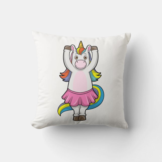 Unicorn på Ballet Dance med Skirt Kudde (Framsida)