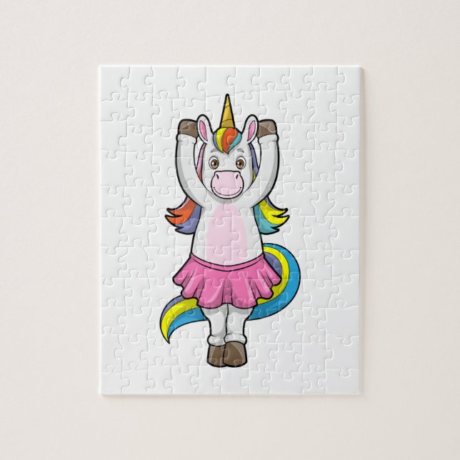 Unicorn på Ballet Dance med Skirt Pussel (Vertikal)