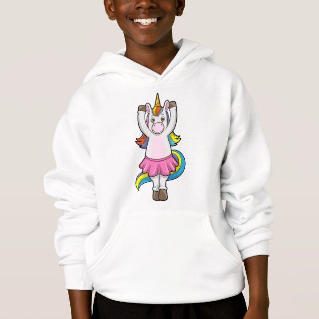 Unicorn på Ballet Dance med Skirt T Shirt (Framsida)