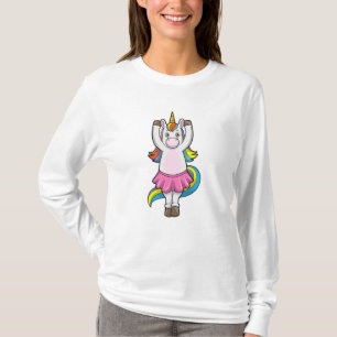Unicorn på Ballet Dance med Skirt T Shirt