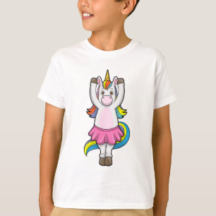 Unicorn på Ballet Dance med Skirt T Shirt