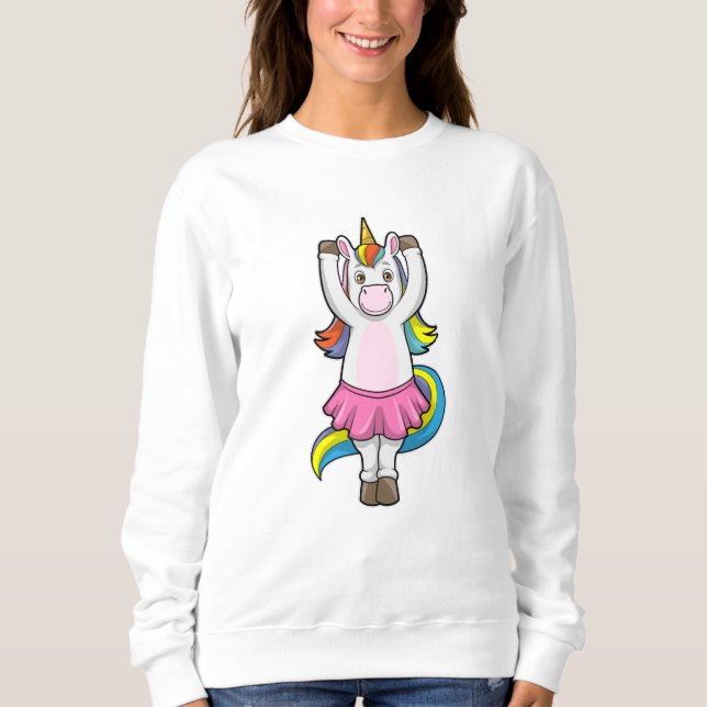 Unicorn på Ballet Dance med Skirt T Shirt (Framsida)