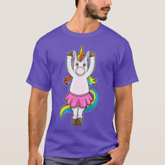 Unicorn på Ballet Dance med Skirt T Shirt