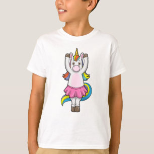 Unicorn på Ballet Dance med Skirt T Shirt