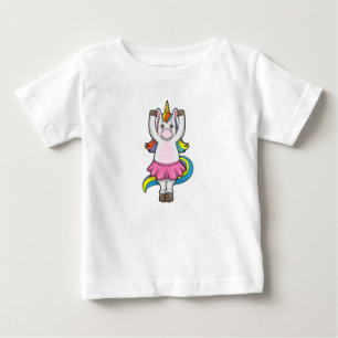 Unicorn på Ballet Dance med Skirt T Shirt