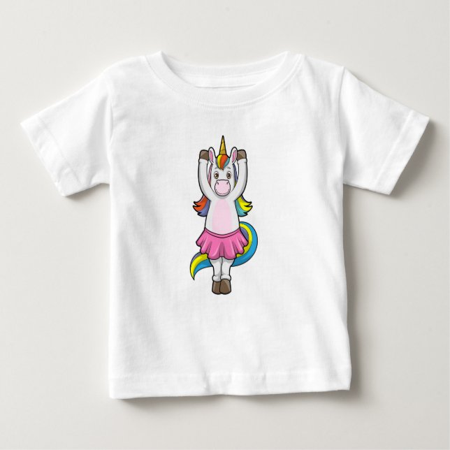 Unicorn på Ballet Dance med Skirt T Shirt (Framsida)