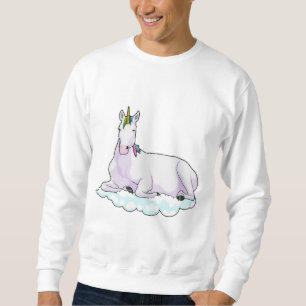 Unicorn på Cloud Lång Ärmad Tröja