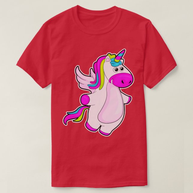 Unicorn på flygande t shirt (Design framsida)