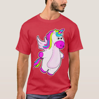 Unicorn på flygande t shirt