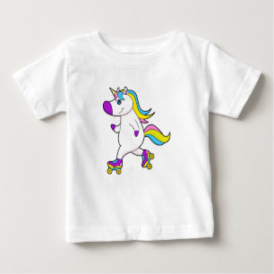 Unicorn på Inline-skridskor med rullskridskor T Shirt