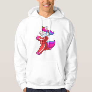 Unicorn på Running Hoodie