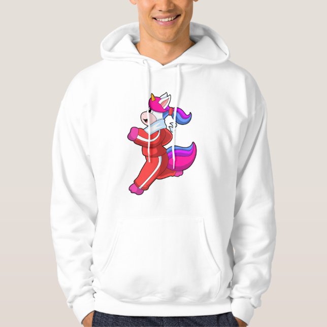 Unicorn på Running Hoodie (Framsida)