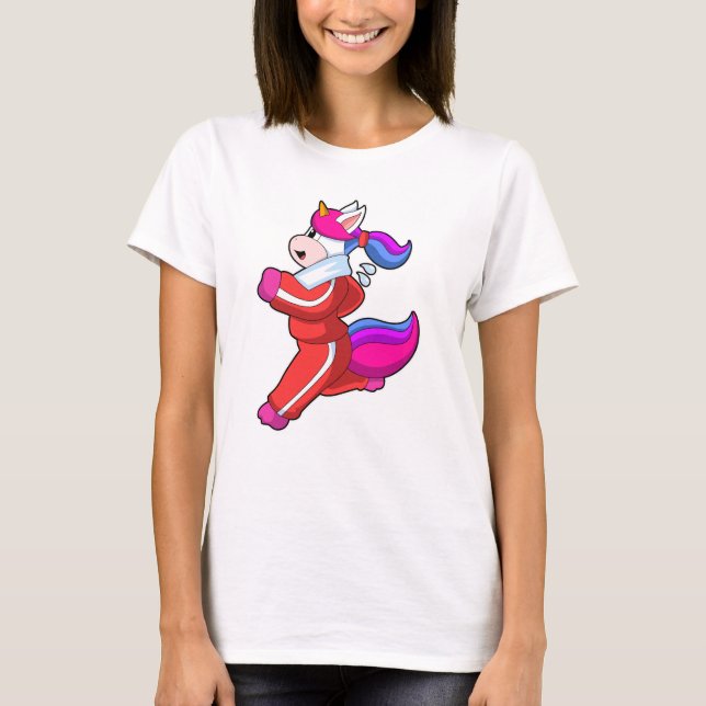 Unicorn på Running T Shirt (Framsida)
