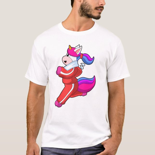 Unicorn på Running T Shirt (Framsida)
