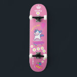 Unicorn på skateboard med personlig bildtexter<br><div class="desc">Unicorn på skateboard med personlig captions Unicorn Personlig Skateboard CLICK on PERSONALIZE MMPLATE OPTION AND Enter the NAMN. du kan även anpassningsbar andra bildtexter. Skateboard för coola designad med levande färg och för bakgrunden och en funky som förenar en skateboard. Skateboard ger en underbar gåva till en enhörning av älskare....</div>