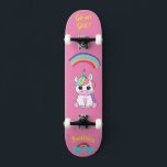 Unicorn på skateboard med personlig bildtexter<br><div class="desc">Unicorn på skateboard med personlig captions Unicorn Personlig Skateboard CLICK on PERSONALIZE MMPLATE OPTION AND Enter the NAMN. du kan också anpassningsbar annan bildtext. Skateboard för coola designad med levande färg och för bakgrunden och en funky som förenar en skateboard. Skateboard ger en underbar gåva till en enhörning av älskare....</div>
