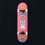 Unicorn på skateboard med personlig bildtexter<br><div class="desc">Unicorn på skateboard med personlig captions Unicorn Personlig Skateboard CLICK on PERSONALIZE MMPLATE OPTION AND Enter the NAMN. du kan också anpassningsbar annan bildtext. Skateboard för coola designad med levande färg och för bakgrunden och en funky som förenar en skateboard. Skateboard ger en underbar gåva till en enhörning av älskare....</div>