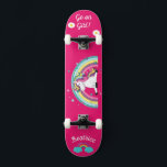 Unicorn på skateboard med personlig bildtexter<br><div class="desc">Unicorn på skateboard med personlig captions Unicorn Personlig Skateboard CLICK on PERSONALIZE MMPLATE OPTION AND Enter the NAMN. du kan också anpassningsbar annan bildtext. Skateboard för coola designad med levande färg och för bakgrunden och en funky som förenar en skateboard. Skateboard ger en underbar gåva till en enhörning av älskare....</div>
